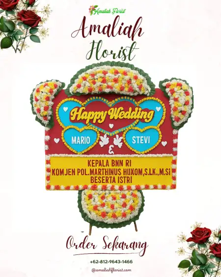 Papan Bunga Pernikahan Tanjung Mas Mulya